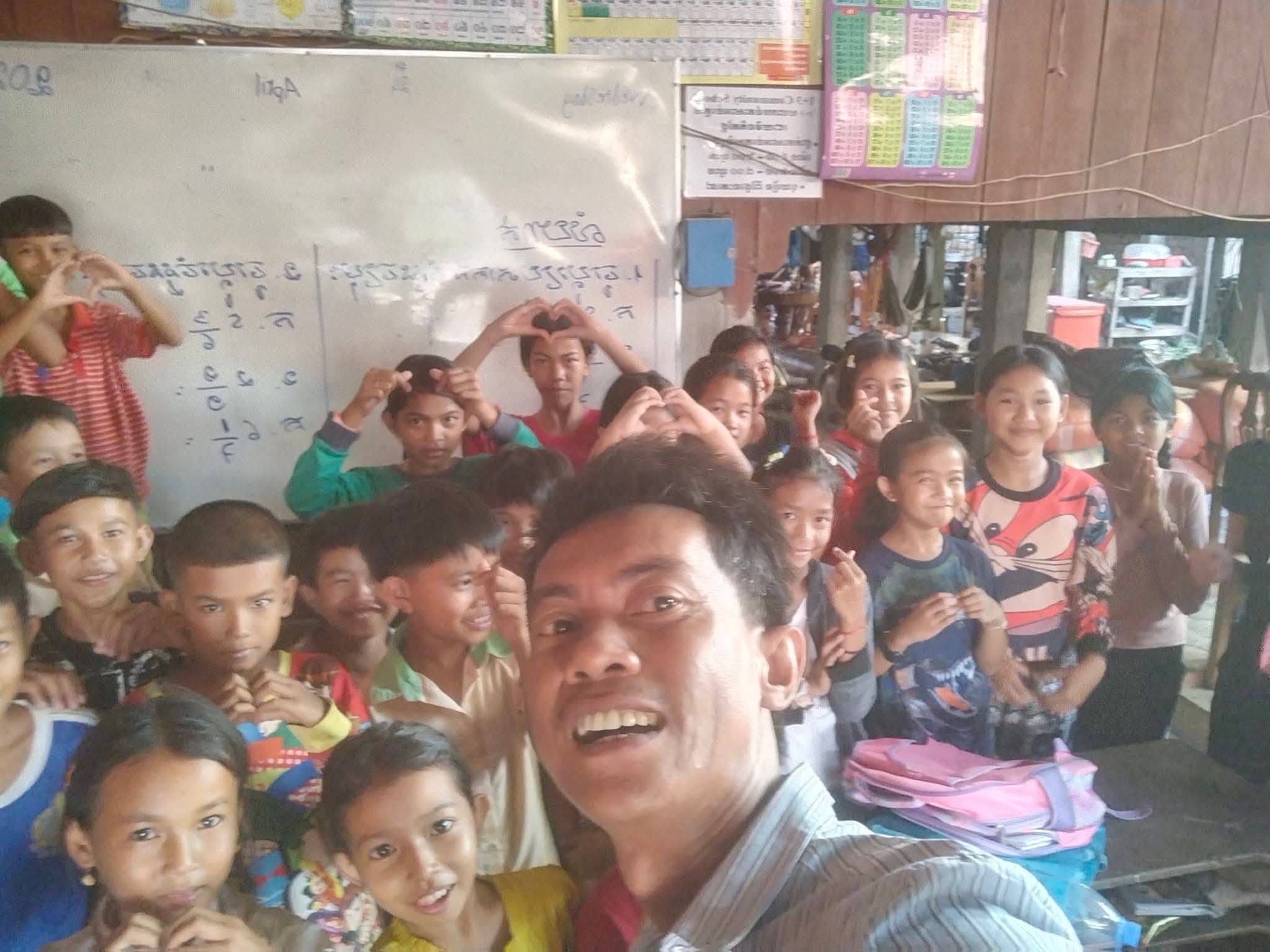 Children learning together at the school